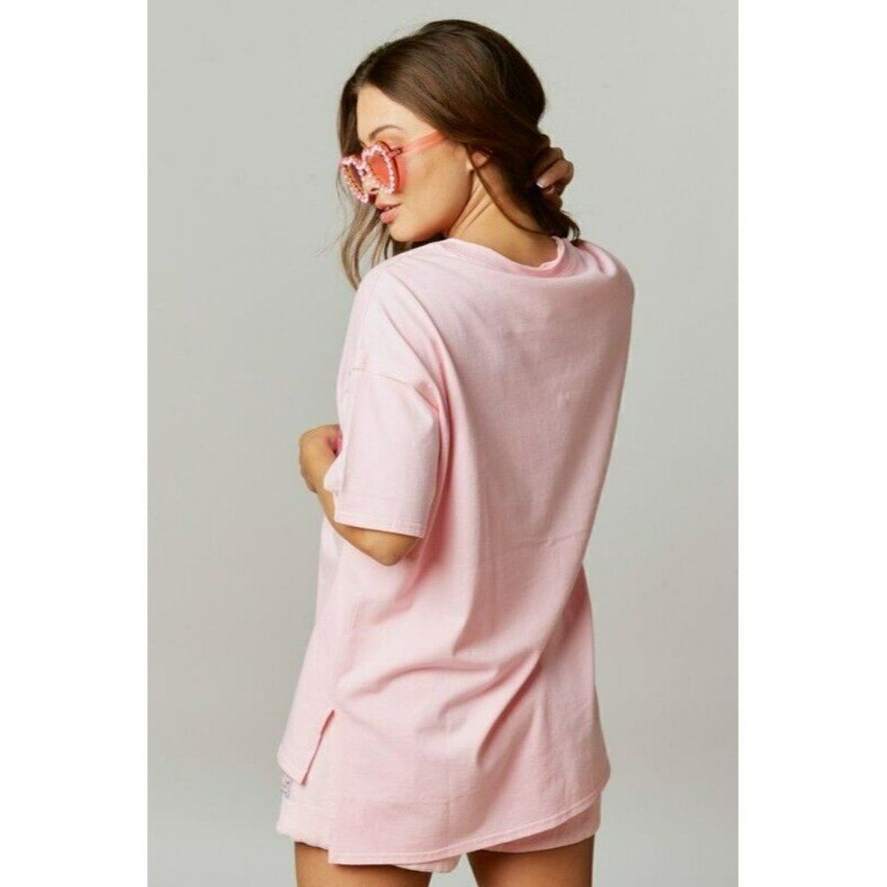 Fantastic Fawn Harper Sequin Star Patch Tee in Pink IFKT51640-04 - Picture 7 of 7